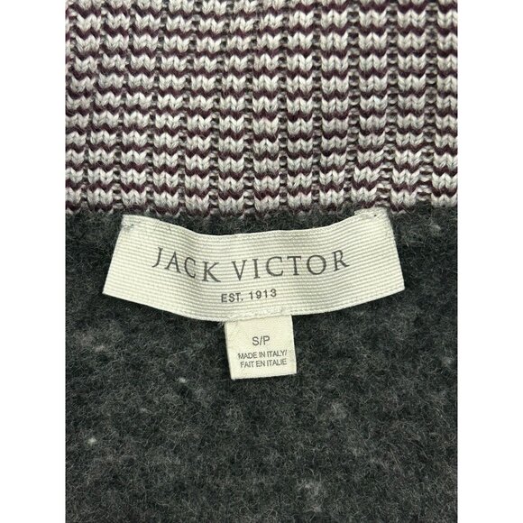 Jack Victor Boy S/P Gray Wool & Cashmere Blend Half-Zip Sweater - Picture 3 of 12